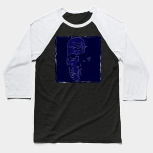 Zombie Skull Blues Baseball T-Shirt